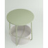 VASAGLE Masuta de cafea rotunda cu cos de stofa, stil modern, 45x50cm, verde cu crem [4]