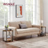 VASAGLE Set noptiere cu 2 rafturi, cadru metalic, stil industrial, 30x39x50 cm, maro rustic [6]