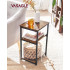 VASAGLE Noptiera cu 3 nivele pentru dormitor, cadru din otel, design industrial, 34x30x58cm, maro rustic [2]