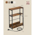 VASAGLE Masuta ingusta cu priza si porturi de incarcare USB, 3 rafturi, 45x18x58 cm, maro rustic [2]