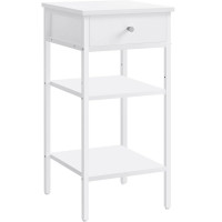 VASAGLE Noptiera cu sertar pentru dormitor, design scandinav, 35x35x70cm, alb VASAGLE Noptiera cu sertar pentru dormitor, design scandinav, 35x35x70cm, alb