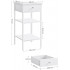VASAGLE Noptiera cu sertar pentru dormitor, design scandinav, 35x35x70cm, alb [3]