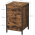 VASAGLE Noptiera cu 3 sertare pentru dormitor, design industrial, 40x40x60cm, maro rustic [3]