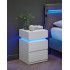 VASAGLE Noptiera din MDF cu iluminare LED, culori si intensitate reglabile, 35x40x55cm, alb [5]