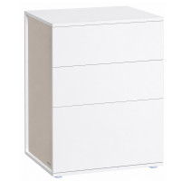 VASAGLE Noptiera cu 3 sertare, constructie robusta cu design modern minimalist, 45x35x59 cm, alb mat VASAGLE Noptiera cu 3 sertare, constructie robusta cu design modern minimalist, 45x35x59 cm, alb mat