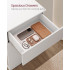 VASAGLE Noptiera cu 3 sertare, constructie robusta cu design modern minimalist, 45x35x59 cm, alb mat [3]