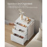 VASAGLE Noptiera cu 3 sertare, constructie robusta cu design modern minimalist, 45x35x59 cm, alb mat [5]