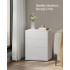 VASAGLE Noptiera cu 3 sertare, constructie robusta cu design modern minimalist, 45x35x59 cm, alb mat [6]