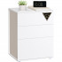 VASAGLE Noptiera cu 3 sertare, constructie robusta cu design modern minimalist, 45x35x59 cm, alb mat [7]
