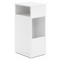 SONGMICS Noptiera ingusta cu sertar si 2 compartimente, 30x25x59 cm, alba SONGMICS Noptiera ingusta cu sertar si 2 compartimente, 30x25x59 cm, alba
