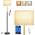 VASAGLE Lampa de podea cu inaltime reglabila 140-170 cm, bec LED de 9 W inclus, 820 lumeni, 3 temperaturi de culoare pentru lumina calda, naturala si [2]