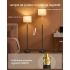 VASAGLE Lampa de podea cu inaltime reglabila 140-170 cm, bec LED de 9 W inclus, 820 lumeni, 3 temperaturi de culoare pentru lumina calda, naturala si [8]