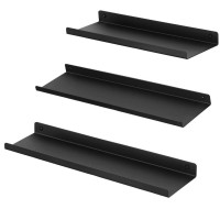 SONGMICS Set 3 rafturi perete metalice, montaj suspendat, stil industrial, 40x10x2,5 cm, negru SONGMICS Set 3 rafturi perete metalice, montaj suspendat, stil industrial, 40x10x2,5 cm, negru