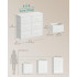 SONGMICS Comoda cu cadru metalic si blat MDF, 6 sertare textile, 77x30x74 cm, alb [2]