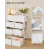 SONGMICS Comoda cu 8 sertare textile cu structura MDF, cadru metalic, stil minimalist, 77x30x95 cm, alb [4]