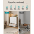 SONGMICS Comoda cu 8 sertare textile cu structura MDF, cadru metalic, stil minimalist, 77x30x95 cm, alb [5]