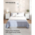 SONGMICS Comoda mica tip noptiera cu 2 sertare textile, cadru metalic si blat MDF, 40x30x52 cm, alb [3]