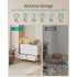 SONGMICS Comoda cu 7 sertare, cadru metalic si blat MDF, sertare textile, 99x30x74 cm, alb [3]