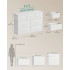 SONGMICS Comoda cu 7 sertare, cadru metalic si blat MDF, sertare textile, 99x30x74 cm, alb [5]