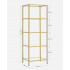 VASAGLE Raft cu trepte pentru dormitor, 5 etaje, din sticla securizata, cadru din otel, 30x124x40cm, auriu [3]