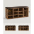 VASAGLE Pantofar cu banca cu 12 compartimente si perna, sarcina 136 kg, 104x30x48 cm, maro rustic [2]