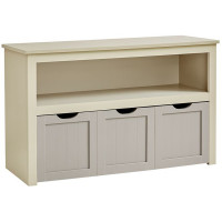 VASAGLE Dulap depozitare jucarii, din MDF, cu 3 compartimente detasabile pe roti, 30x102x60 cm, bej VASAGLE Dulap depozitare jucarii, din MDF, cu 3 compartimente detasabile pe roti, 30x102x60 cm, bej