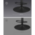 VASAGLE Set 2 scaune bar reglabile pe inaltime, rotative 360°, cu spatar si suport pentru picioare, tapiterie PU, 44x38x(90-112) cm, negru [2]