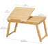 SONGMICS Masuta laptop sau mic dejun, din bambus, reglabila pe inaltime si unghi, cu sertar lateral, 68x35x22-32 cm, natural [2]