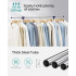 SONGMICS Suport pentru haine cu sina superioara extensibila 101-165 cm, pe roti, reglabil in inaltime 113-180 cm, argintiu [6]