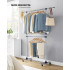 SONGMICS Suport pentru haine cu sina superioara extensibila 101-165 cm, pe roti, reglabil in inaltime 113-180 cm, argintiu [7]