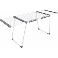 SONGMICS Uscator de rufe pliabil cu aripi extensibile, 22 m spatiu de uscare pentru aproximativ 2 masini de rufe, latime reglabila 114-200 cm, capacit