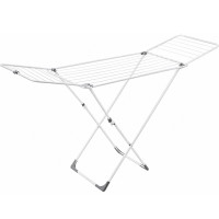 SONGMICS Uscator de rufe pliabil cu aripi si 17 bare, 18 m spatiu de uscare pentru haine, 15 kg, structura din otel rezistenta la coroziune, sistem bl