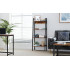 VASAGLE Biblioteca tip scara, cadru otel cu 4 polite din MDF, stil industrial, 56x34x138cm, maro rustic si negru [2]