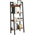 VASAGLE Biblioteca tip scara, cadru otel cu 4 polite din MDF, stil industrial, 56x34x138cm, maro rustic si negru [9]