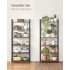 VASAGLE Biblioteca cu 6 rafturi, etajera stil industrial, PAL si cadru metalic, 30x80x186 cm, maro rustic [6]