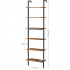 VASAGLE Etajera tip scara 6 rafturi, PAL si cadru metalic, 60x30x205 cm, maro rustic [9]