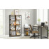 VASAGLE Biblioteca cu rafturi deschise, 8 compartimente, design industrial, 80x33x149cm, maro retro si negru [2]