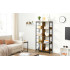 VASAGLE Biblioteca cu rafturi deschise, 8 compartimente, design industrial, 80x33x149cm, maro retro si negru [3]