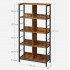 VASAGLE Biblioteca cu rafturi deschise, 8 compartimente, design industrial, 80x33x149cm, maro retro si negru [7]