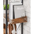 VASAGLE Biblioteca cu 5 rafturi tip tava cu margini de protectie, structura metalica, stil industrial, 100x28x178 cm, maro rustic [6]