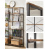 VASAGLE Biblioteca 6 rafturi, cadru metalic, stil industrial, 30x120x170 cm, maro rustic [3]