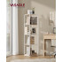 VASAGLE Biblioteca rotativa 360 grade, cadru metalic, cu 5 polite MDF, 43x43x158cm, alb [3]