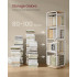 VASAGLE Biblioteca rotativa 360 grade, cadru metalic, cu 5 polite MDF, 43x43x158cm, alb [6]