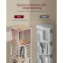 VASAGLE Biblioteca rotativa 360 grade, cadru metalic, cu 5 polite MDF, 43x43x158cm, alb [8]