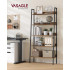 VASAGLE Biblioteca tip scara, cadru otel cu 5 polite, stil industrial, 80x30x170 cm, maro [2]