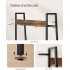 VASAGLE Biblioteca tip scara, cadru otel cu 5 polite, stil industrial, 80x30x170 cm, maro [6]