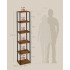 VASAGLE Biblioteca cu 6 rafturi, cadru metalic, stil industrial, 38x24x173 cm, maro rustic [2]