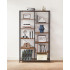 VASAGLE Biblioteca cu suport de depozitare pe 5 etaje, 30x100x170cm, stil industrial, maro rustic si negru [8]