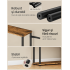 VASAGLE Raft ingust pentru depozitare, 5 niveluri, design compact, 60x24x139 cm, maro rustic si negru [3]