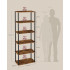 VASAGLE Biblioteca cu 6 rafturi, montaj rapid fara unelte, structura din otel, 60x24x173 cm, maro rustic si negru [2]